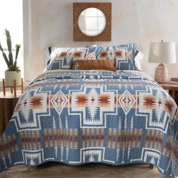 PENDLETON Harding 3 Pc. Queen COVERLET SET ~ Stunning! - Picture 1 of 5